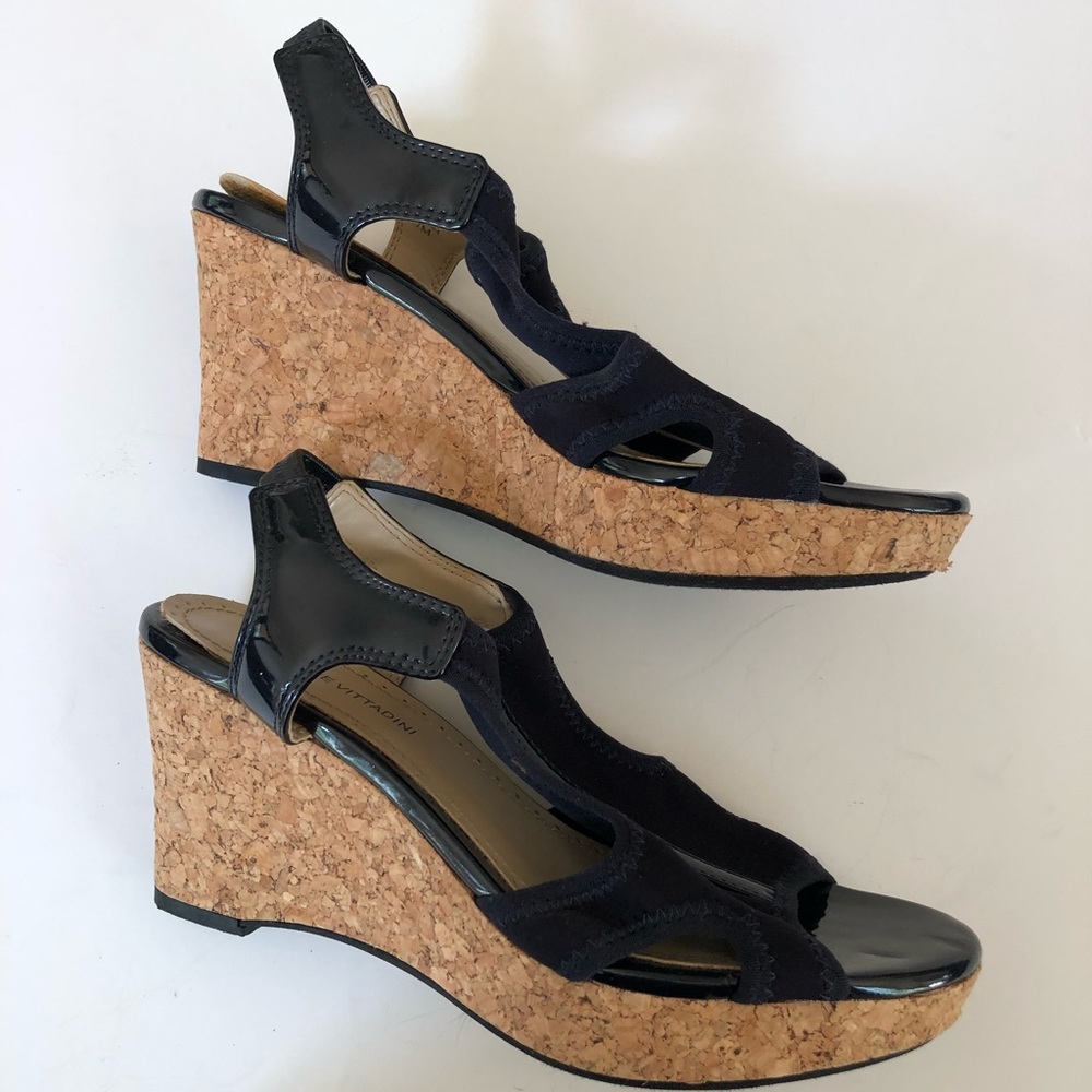 Adrienne Vittadini Cork Wedge Sandals - Picture 2 of 4